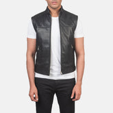 Ramin Black Leather Biker Jacket